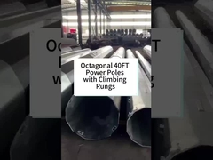 Poteaux d'alimentation octogonaux de 40 pieds avec marches d'escalade