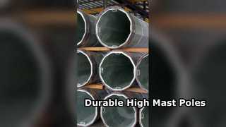 Guide de poteau en acier d'éclairage de stade de poteaux de mât élevé