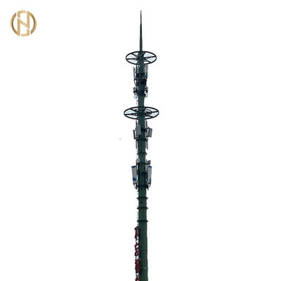 Poteaux de télécommunication galvanisés à chaud de 30 m ASTM A572 GR65 acier