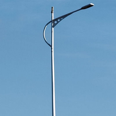 Pôle lumineux de rue en acier galvanisé à chaud pour des solutions d'éclairage extérieur personnalisables en forme conique / polygonale / ronde