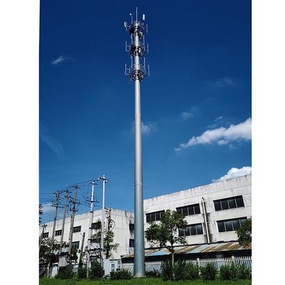 Antennes en acier enduites de poudre de 40 m monopoles avec plateforme