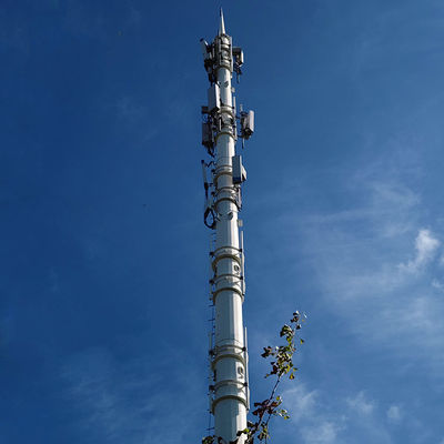 Postes de télécommunication galvanisés à chaud avec échelles et plate-forme