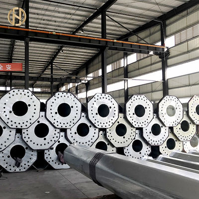 Basse tension 11.5M Galvanized Steel Pole Q420B Materia
