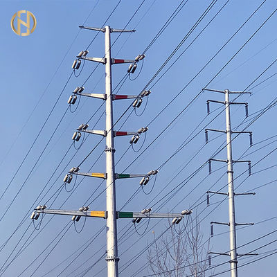 La ligne de transmission a galvanisé le courant électrique tubulaire en acier Polonais