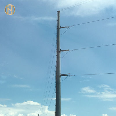 compagnie d'électricité Polonais de 138KV HDG 35M avec la plaque de base et le degré du boulon d'anchrage M48 60-90