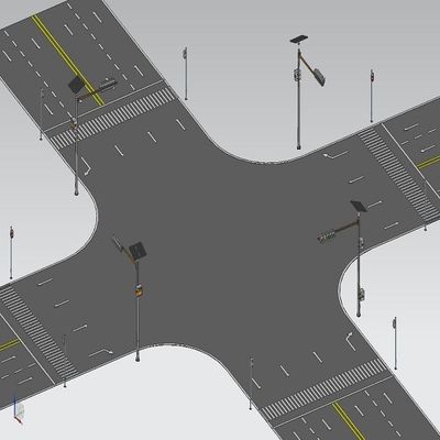 feu de signalisation de 12M Cantilever ASTM GR65 Polonais pour la rue
