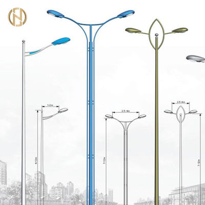 Réverbère 2020 simple galvanisé de bras d'immersion chaude de produit nouveau double Polonais