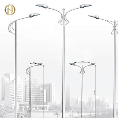 courrier en acier de lampe de forme octogonale de Polonais de réverbère 10m avec le bras simple