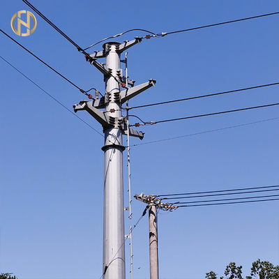 tour unipolaire en acier conique tubulaire de 19M 3000daN 60FT Polonais pour la ligne de transmission