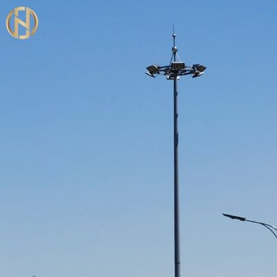 Stade en acier galvanisé d'immersion chaude télescopant la lumière Polonais élevée de mât