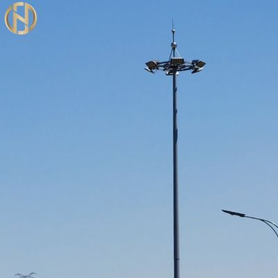 Immersion chaude de Polonais du haut mât Q345 polygonal galvanisée pour le réverbère mené