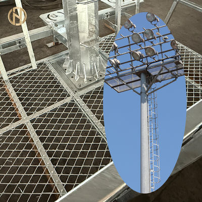 acheter Poteaux de mât galvanisés à chaud avec système de levage télécommandé pour une maintenance sûre et pratique de la lumière du stade online manufacture