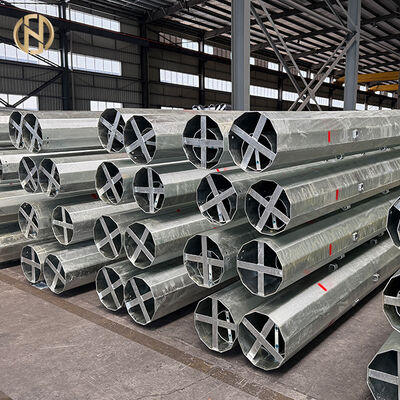 acheter 9m 10m 12m Galvanized Steel Power Transmission Pole, Electric Support Tower for Utility, Overhead Lines & Power Grid online manufacture
