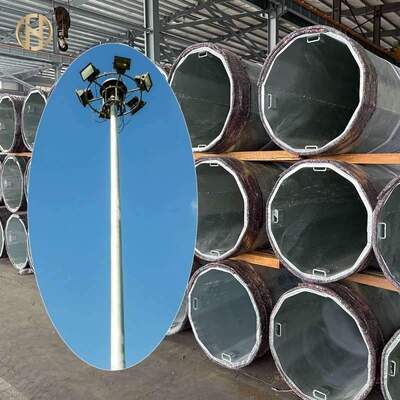 acheter Éclairage à mât élevé 25m 30m 35m Hauteur acier octagonal galvanisé poule lumineuse avec le dispositif d'élévation et d'abaissement des lumières à LED online manufacture