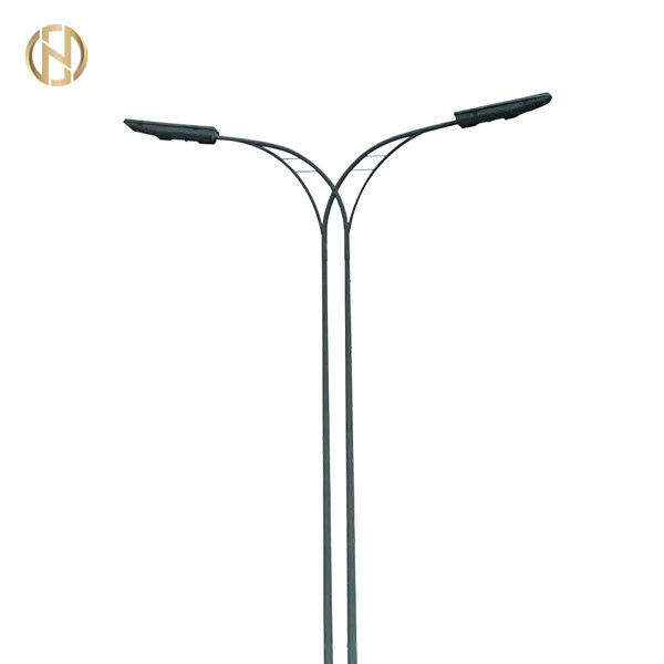 Monté au sol 3m 6m 8m 12m personnalisé galvanisé à chaud octagonal lampadaire extérieur pour éclairage de rue