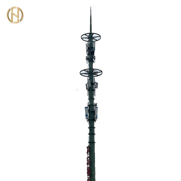 Poteaux de télécommunication galvanisés à chaud de 30 m ASTM A572 GR65 acier