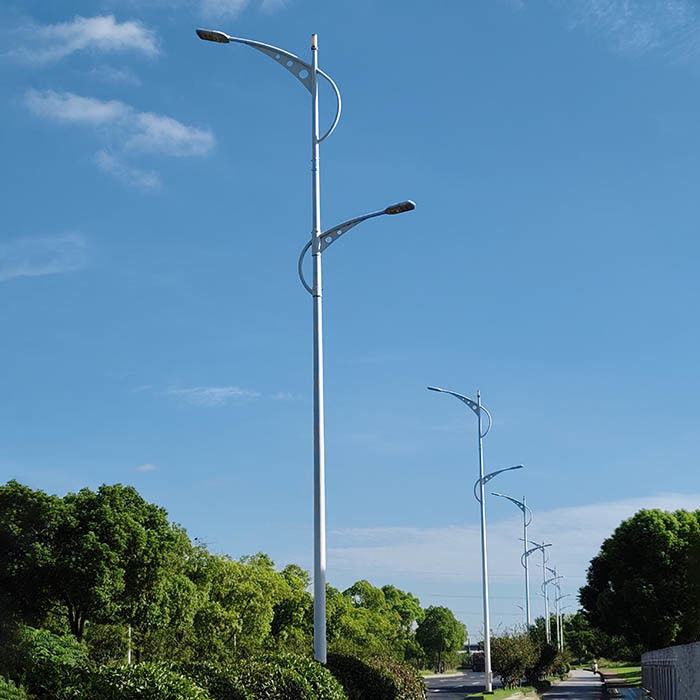 Conception personnalisable du poteau de lampe de rue avec matériau d'acier galvanisé à chaud