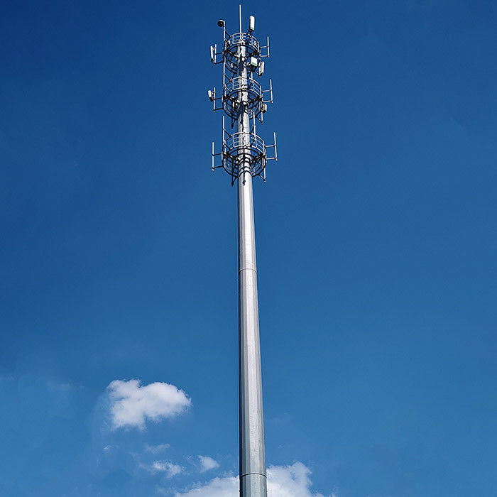 Poteaux de télécommunications de 15 à 60 m de hauteur avec calcul de la pression du vent de 25 m/s
