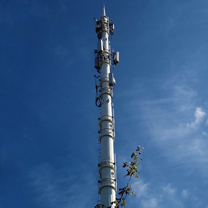 Postes de télécommunication galvanisés à chaud avec échelles et plate-forme