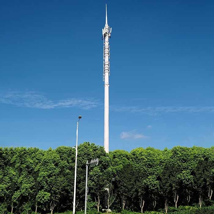 Postes de télécommunications galvanisés à chaud avec hauteur et conception de vent personnalisables
