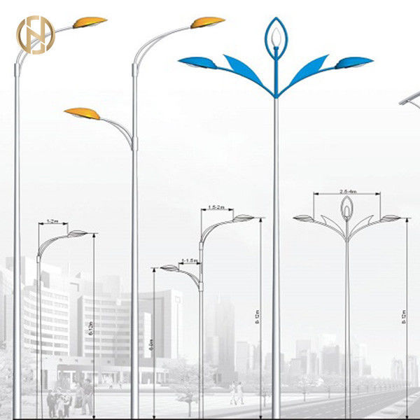 courrier simple conique rond de lampe de bras de Polonais Q235B de réverbère de 8M