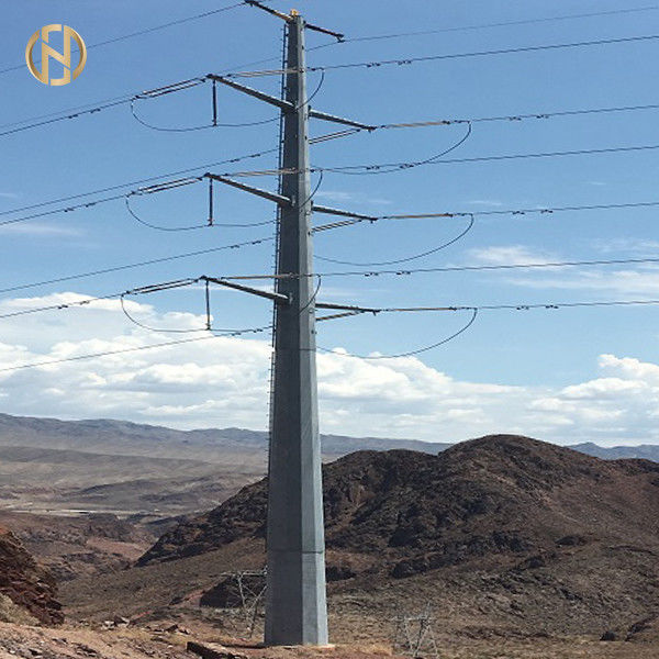 110KV 115KV a galvanisé durée de vie matérielle en acier de Polonais de puissance Q460C la longue