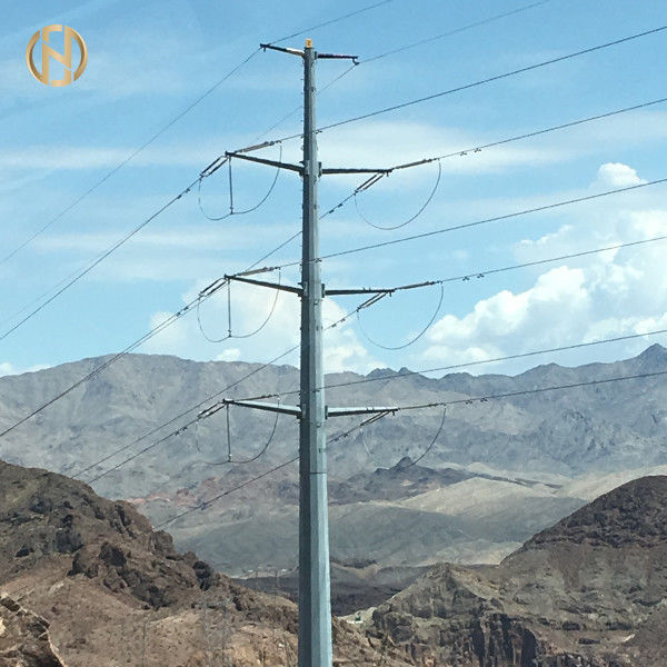 L'immersion chaude a galvanisé la puissance Polonais 166KV 38m pour la ligne de transport d'énergie