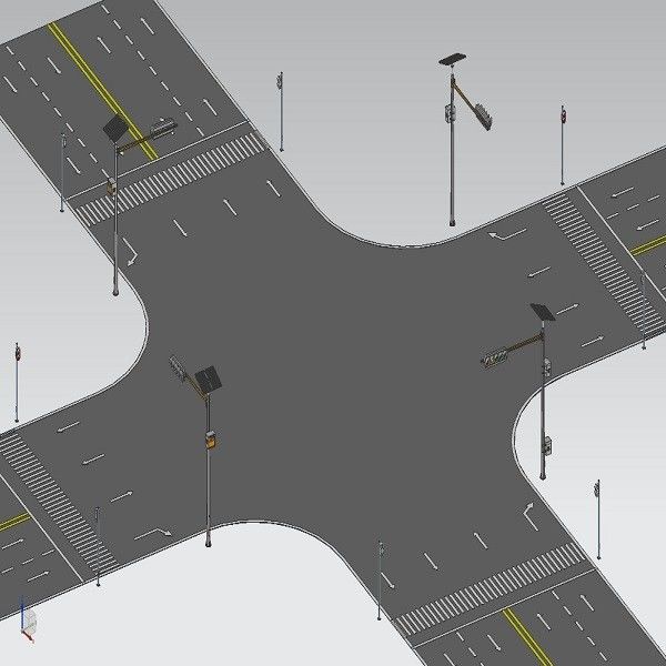 feu de signalisation de 12M Cantilever ASTM GR65 Polonais pour la rue