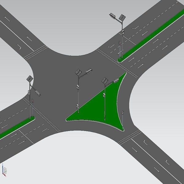 Type droit croisé de 3M 3.3M de courrier de feux de signalisation d'installation de route