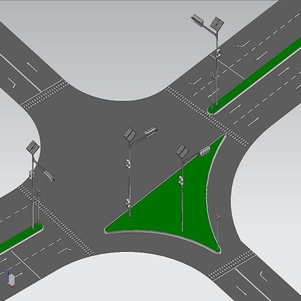 Type droit croisé de 3M 3.3M de courrier de feux de signalisation d'installation de route