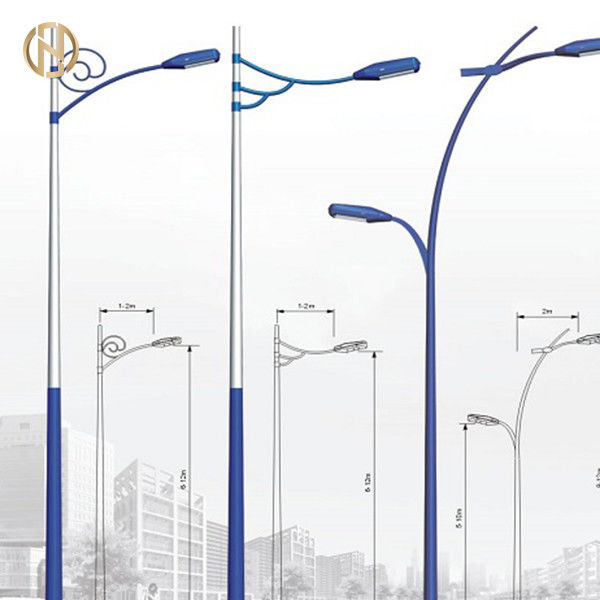 6 - anti corrosion de 15M Street Light Pole Polonais léger en acier avec la diverse conception