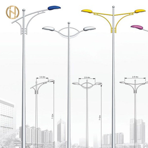 courrier simple conique rond de lampe de bras de Polonais Q235B de réverbère de 8M