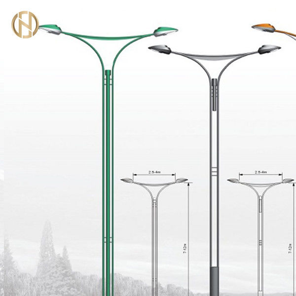 Réverbère élevé extérieur décoratif galvanisé parvente de mât Polonais