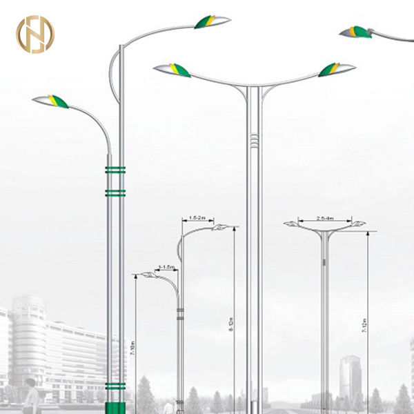 Épaisseur élevée en acier du support 3-10mm de réverbère de longévité de Polonais de réverbère