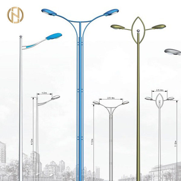 Réverbère 2020 simple galvanisé de bras d'immersion chaude de produit nouveau double Polonais