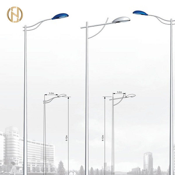 Lampe en acier en acier galvanisée octogonale conique Polonais de Polonais de réverbère