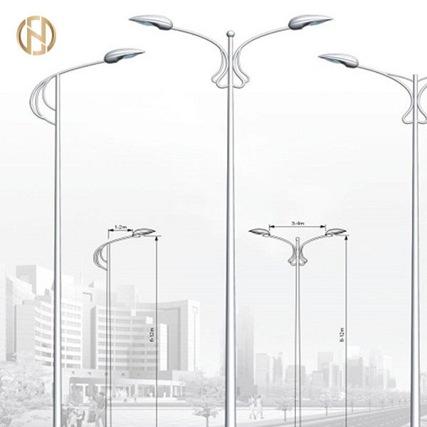 courrier en acier de lampe de forme octogonale de Polonais de réverbère 10m avec le bras simple
