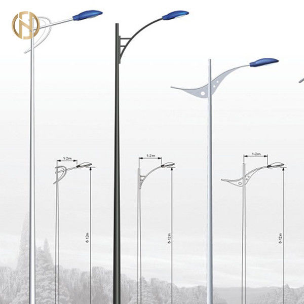 Lampe en acier en acier galvanisée octogonale conique Polonais de Polonais de réverbère