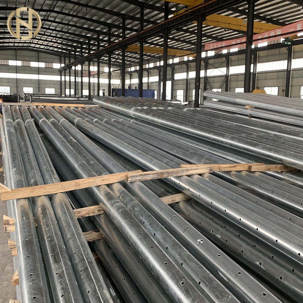 Puissance 1700daN Polonais en acier électrique de Polonais 12.2M de courant de couleur de zinc