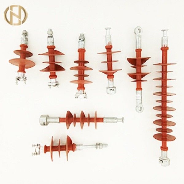 Accessoires de Polonais de couleur rouge, isolateur de suspension 10-500kV composé
