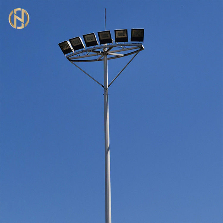 Connexion élevée polygonale de chevauchement de Polonais léger de mât de réverbère Q460