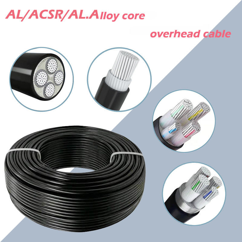 Le PE de PVC a isolé la tension de fil d'Overhead Power Cable de conducteur d'alliage d'AAC