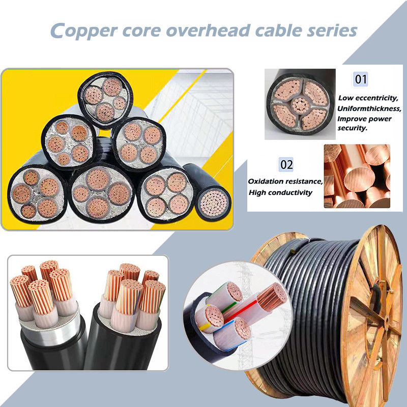 Le PE de PVC a isolé la tension de fil d'Overhead Power Cable de conducteur d'alliage d'AAC