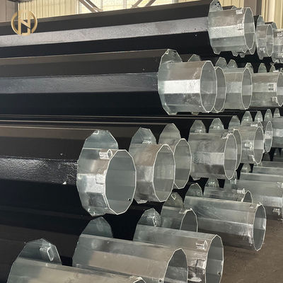 9M-30M Poteaux électriques en acier galvanisé 110Kv Transmission d'énergie Tour tubulaire en acier et accessoires