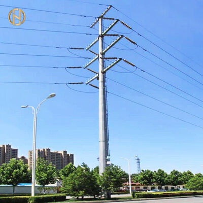 Joints coniques de chevauchement Q355 Poteaux d'utilité en acier galvanisé, Poteaux octogonaux de distribution d'énergie 15-20M pour 10-35kV, Fabricant de source vérifiée